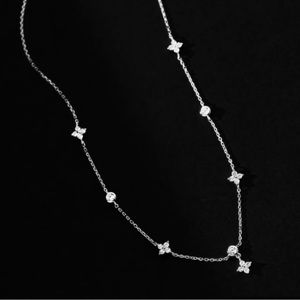 Small Pave Clover Necklace